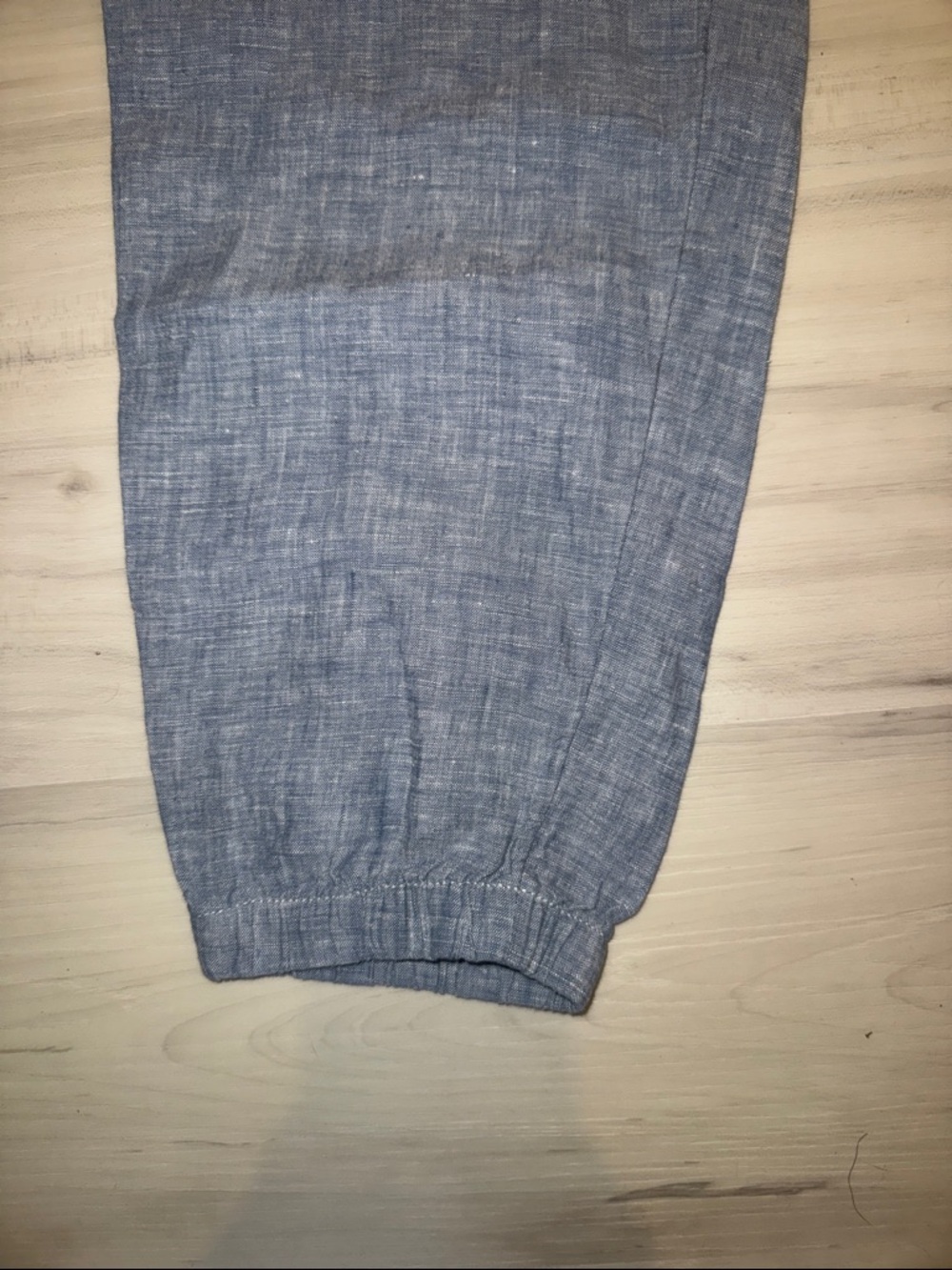 Athleta Retreat Linen Jogger Pant Size 12 NEW Blue 100% Linen - Picture 8 of 12